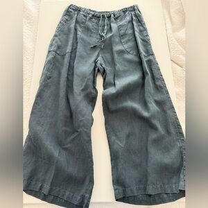 CP Shades Women's Wide-Leg Drawstring Joggers - Teal Blue